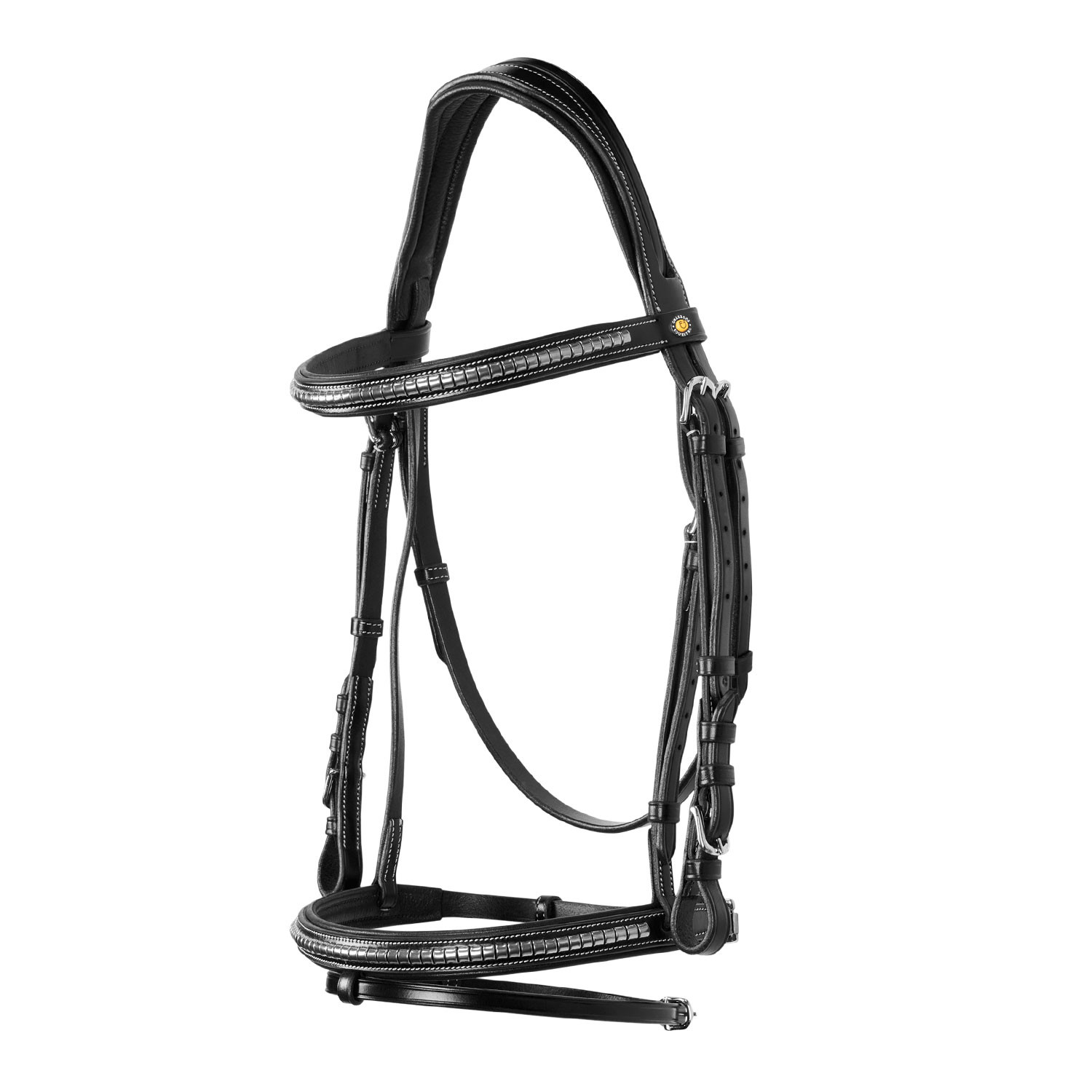 BRIGLIA EQUESTRO MODELLO CLINCHER ARGENTO + REDINI MODELLO KRIS ARGENTO