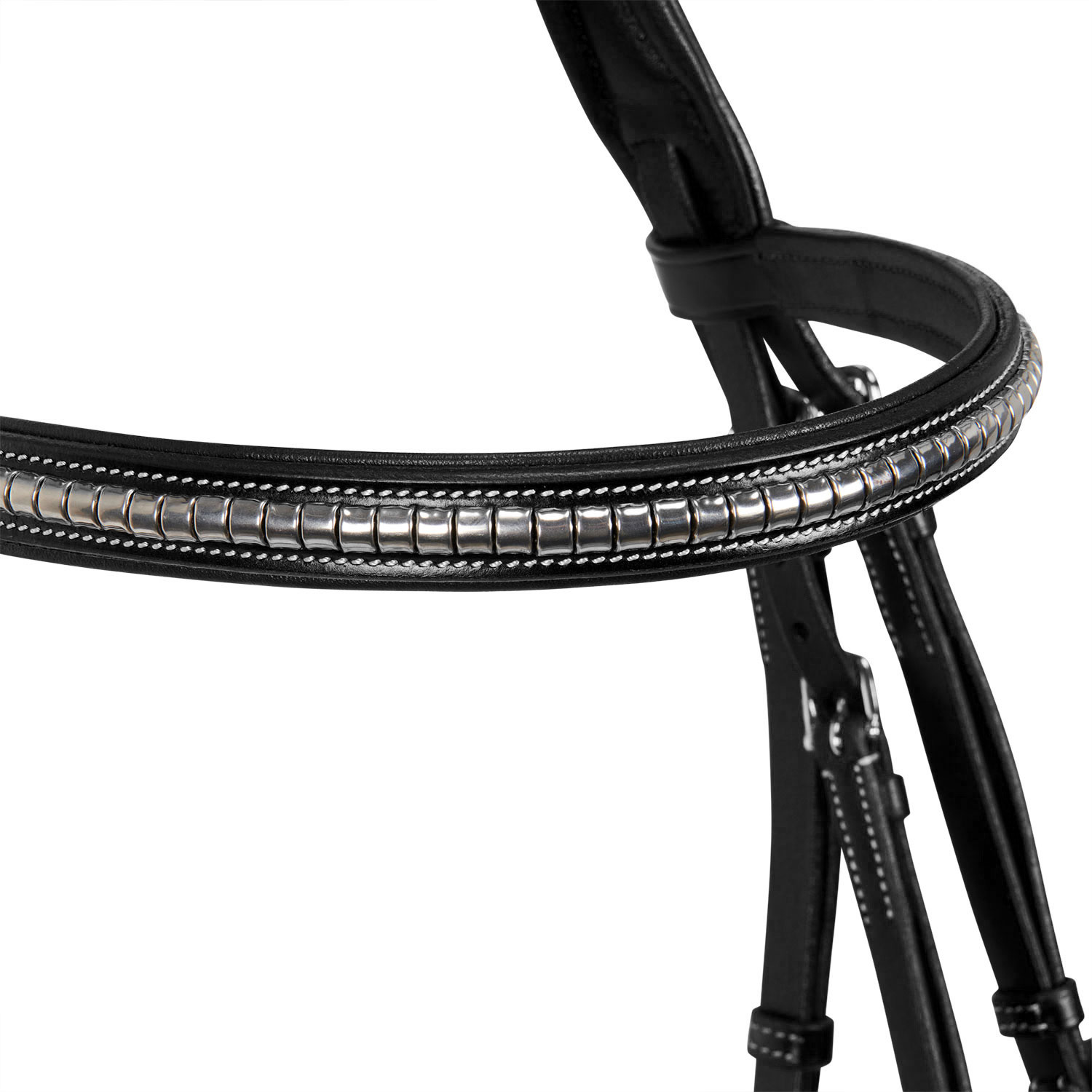 BRIGLIA EQUESTRO MODELLO CLINCHER ARGENTO + REDINI MODELLO KRIS ARGENTO