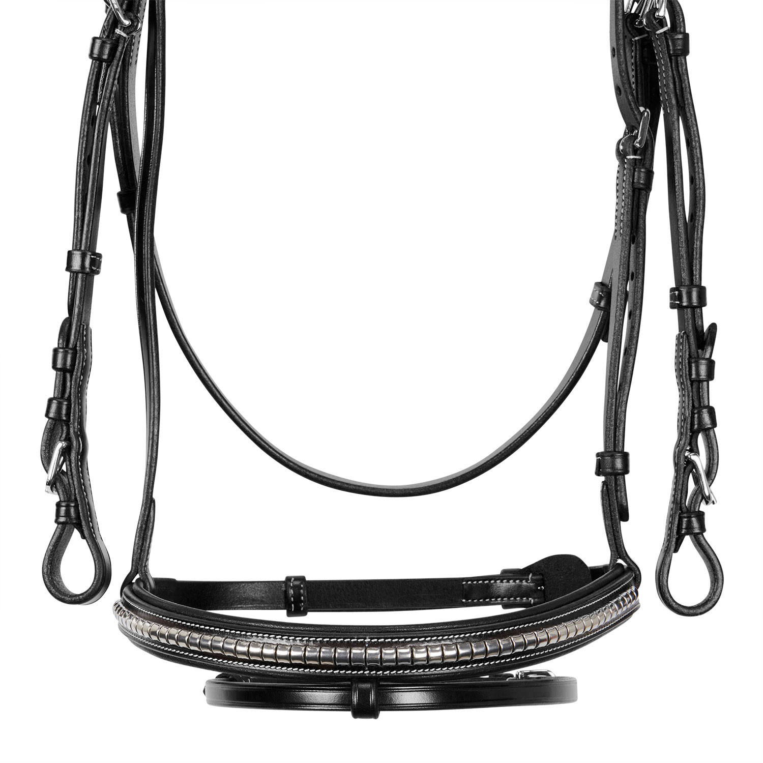 BRIGLIA EQUESTRO MODELLO CLINCHER ARGENTO + REDINI MODELLO KRIS ARGENTO