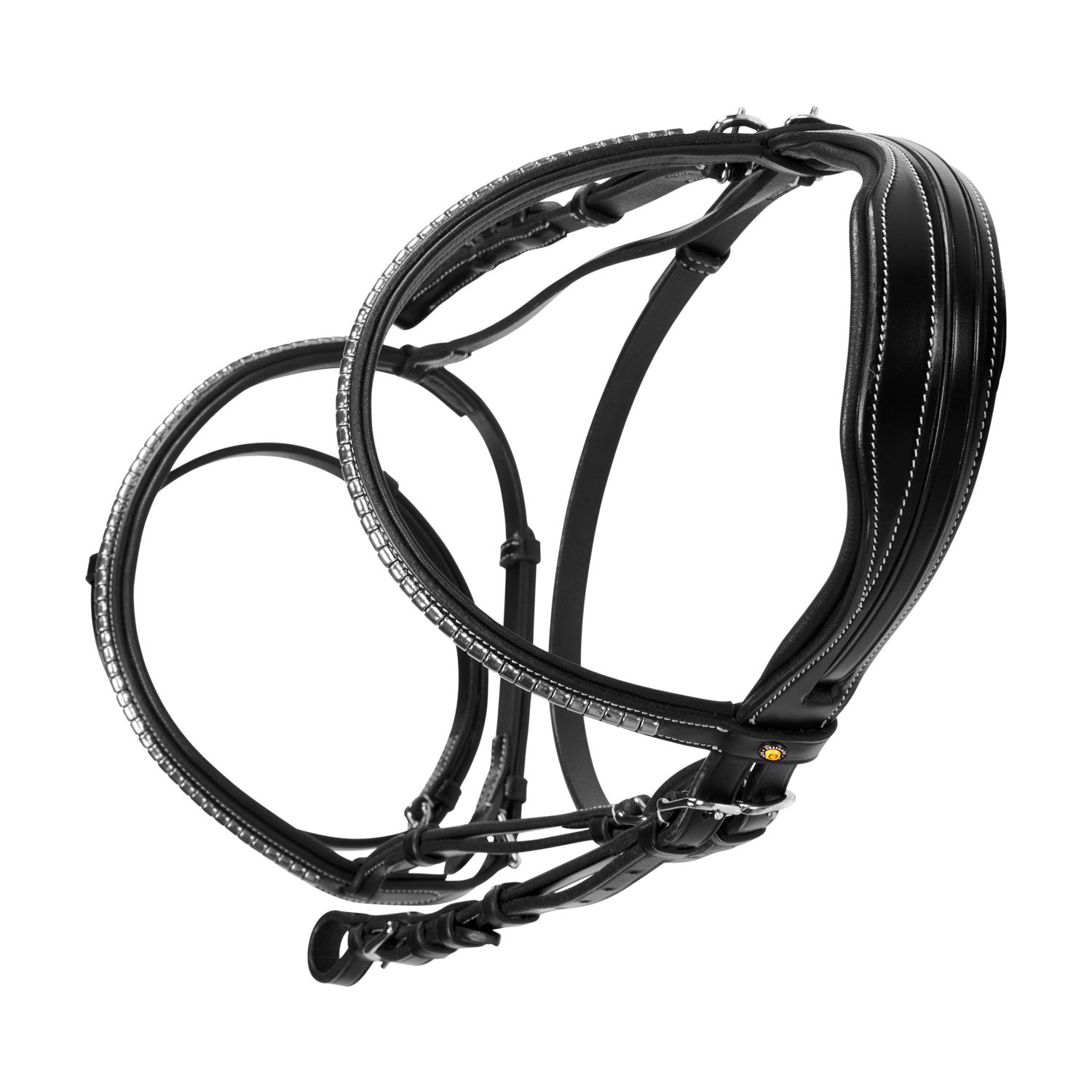 BRIGLIA EQUESTRO MODELLO CLINCHER ARGENTO + REDINI MODELLO KRIS ARGENTO