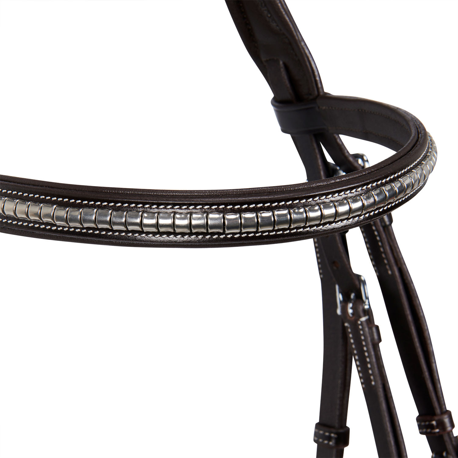 BRIGLIA EQUESTRO MODELLO CLINCHER ARGENTO + REDINI MODELLO KRIS ARGENTO