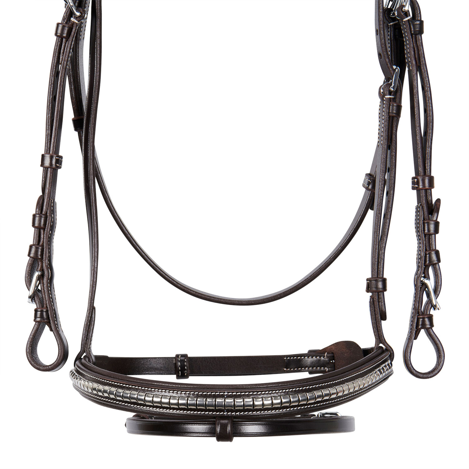 BRIGLIA EQUESTRO MODELLO CLINCHER ARGENTO + REDINI MODELLO KRIS ARGENTO