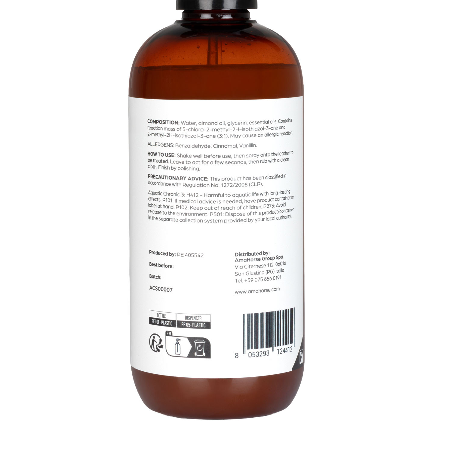 SAPONE PER IL CUOIO ALLA MANDORLA 500 ML. (Glicerina)